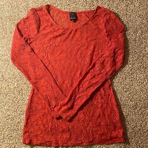 Ella Moss Long Sleeve Lace Top